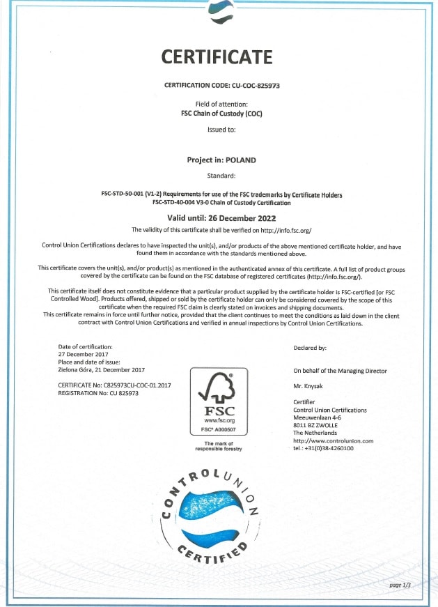 Сертифікат FSC